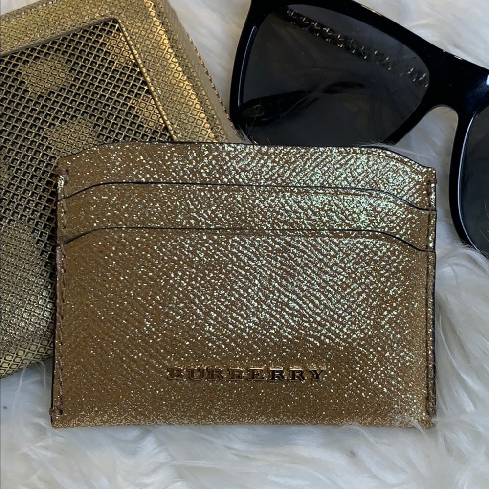 Authentic Burberry Gold Cardholder